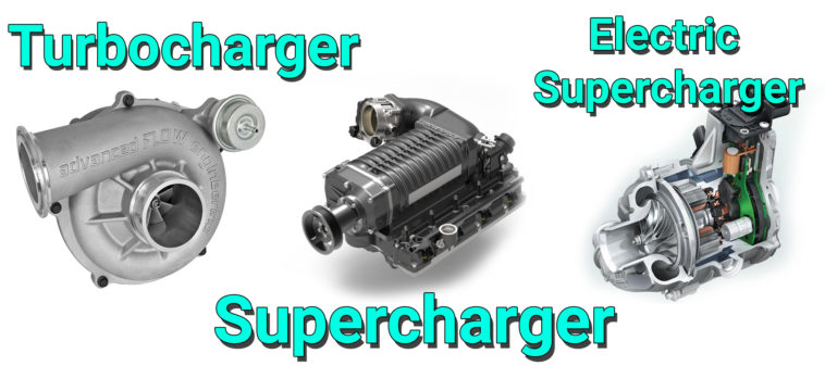 turbocharger vs supercharger vs electricsupercharger