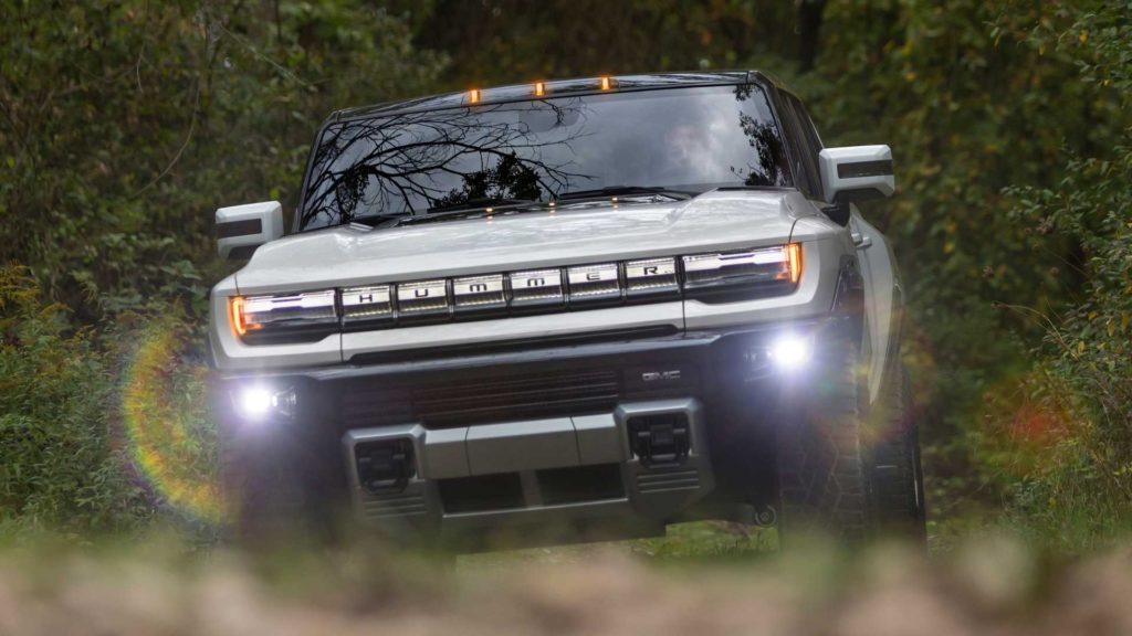 2021 GMC Hummer EV Headlights Electric Pickup Truck