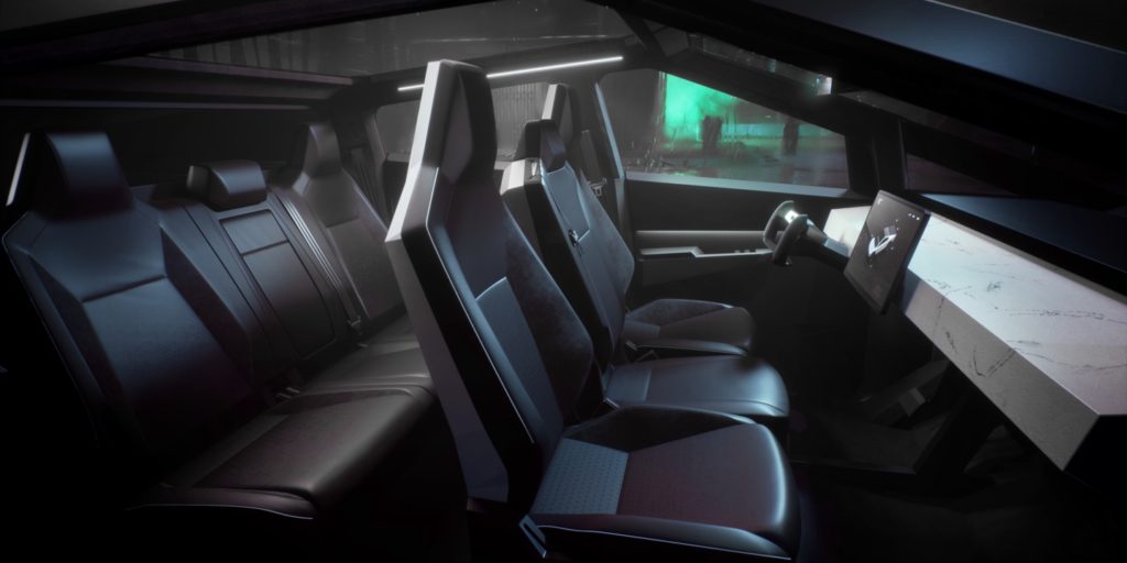Tesla Cybertruck Interior Electric Pickup Truck