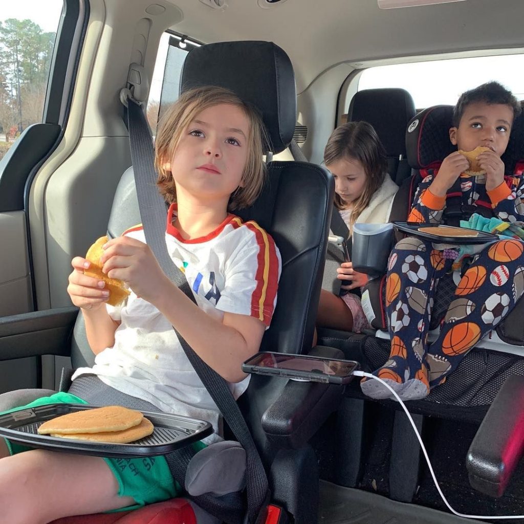 Children Eating and Drinking Car Seats