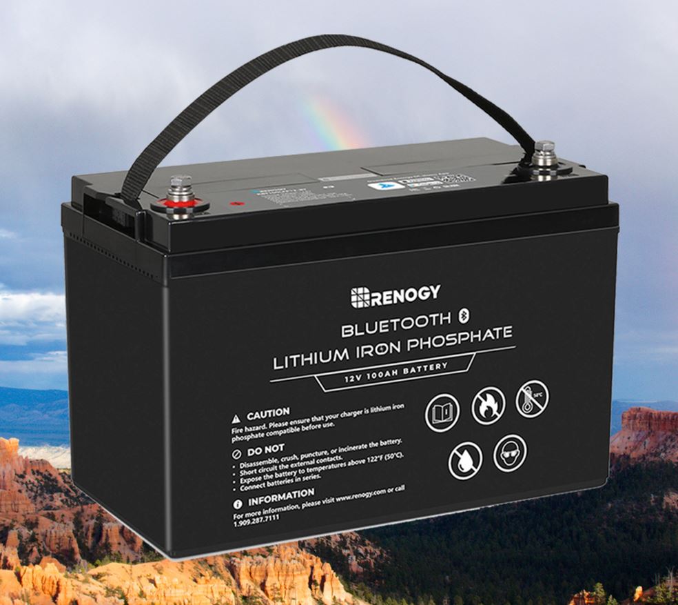 Renogy Bluetooth Lithium Iron Phosphate 12V 100AH ​​baterija